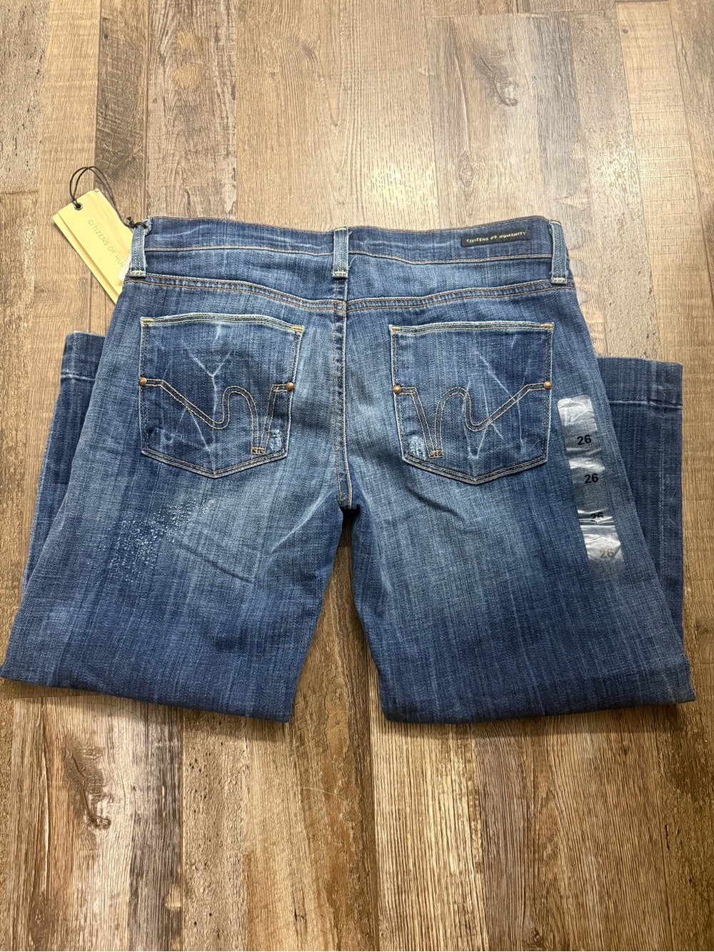 Citizens Of Humanity Blue Wide Leg Flare Jeans - Picture 3 of 3